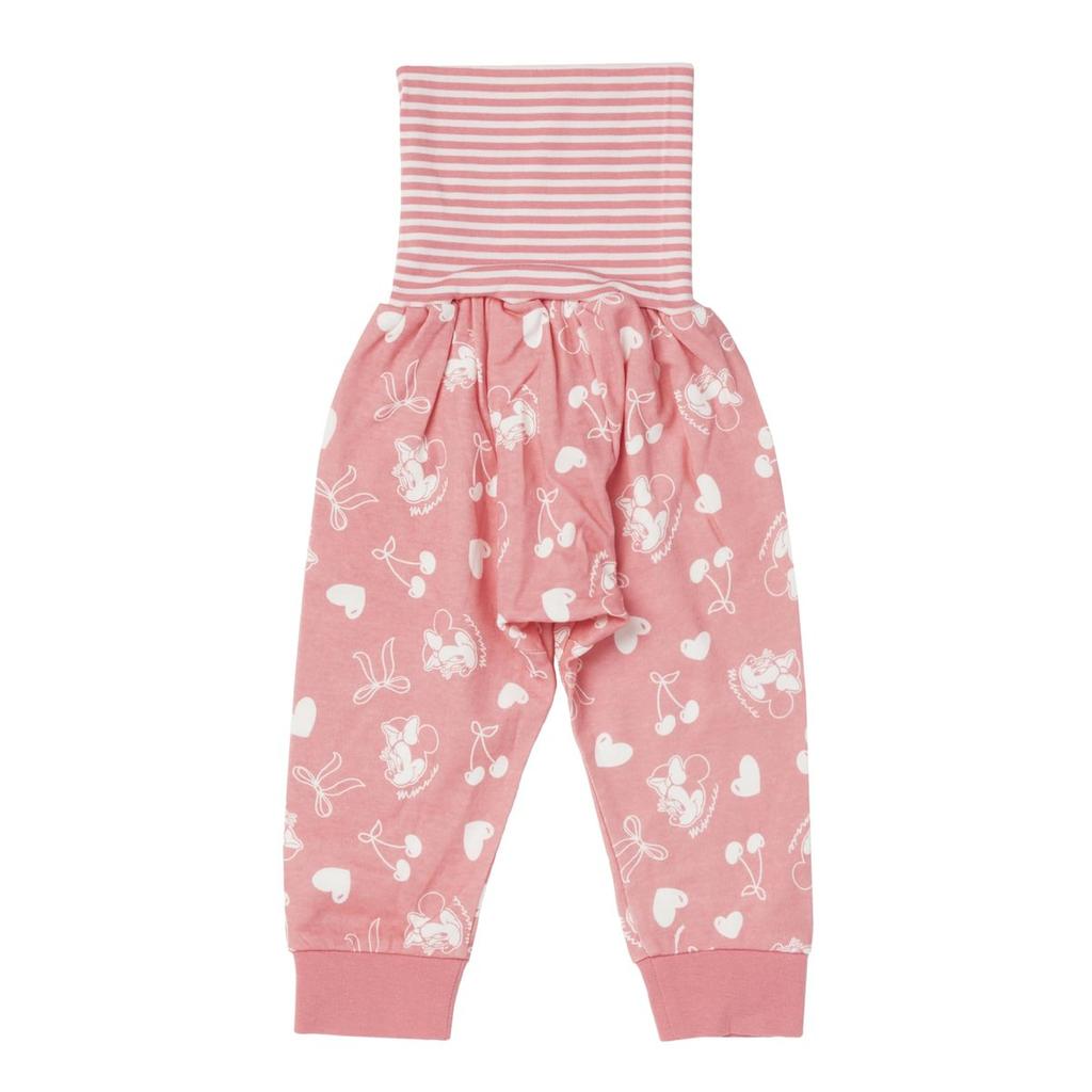 Disney Minnie Mouse Toddler Pajamas Set with Belly Warmer Band Cotton Size 80