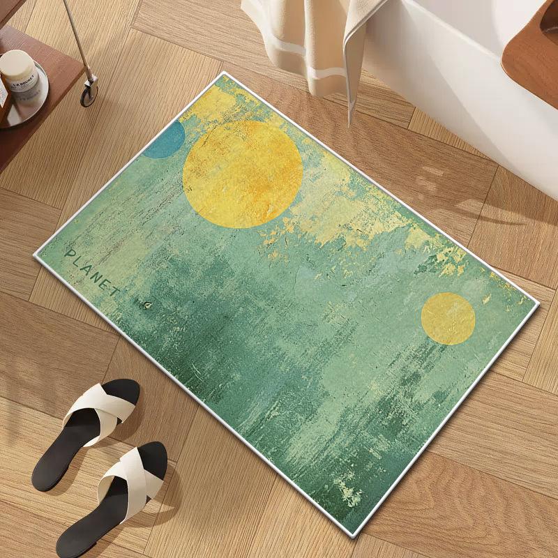 Household Toilet Floor Mat Bathroom Absorbent and Dirty Mat Bedroom Toilet Door Mat Entry Mat Carpet