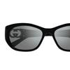 Gucci Original Design Injection Oval Sunglasses Unisex Couple Black