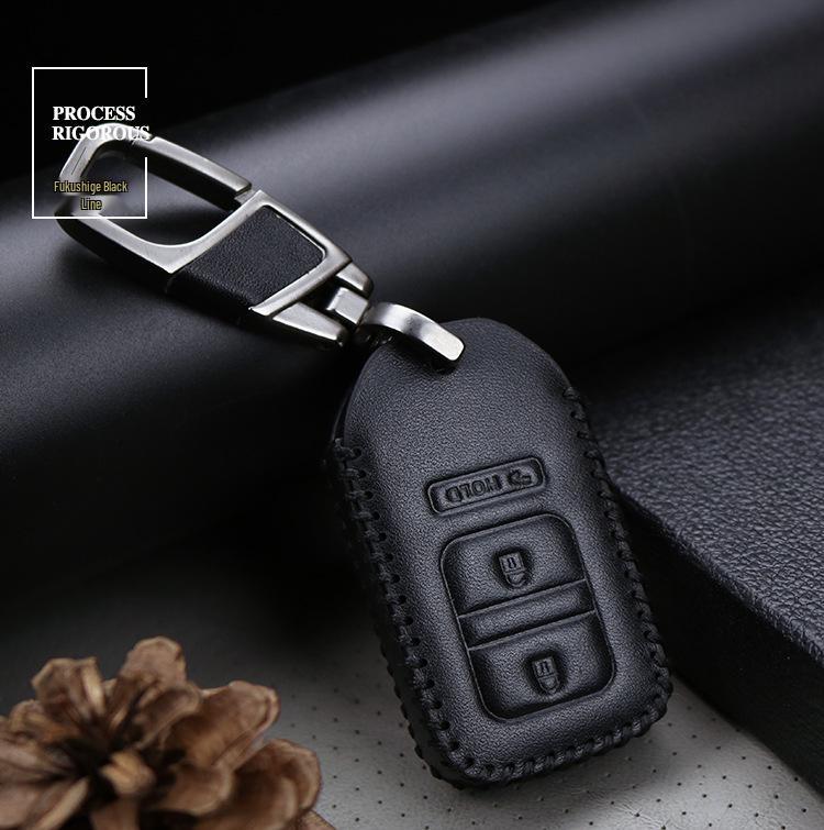 Genuine Leather Key Case for Honda Accord, Fit, Jade, Lingpai, XRV, Fengfan Models
