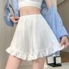 New Women Ruffled Lace Loose Shorts Skirts Summer Thin Elastic Waist Safety Pants Female Sleep Bottom Sweet Sexy Shorts Clothing