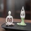 Ceramic Yoga Girl sculptures and figurines Creative Zen Home Room Office Yoga Room Table decoration and accessories