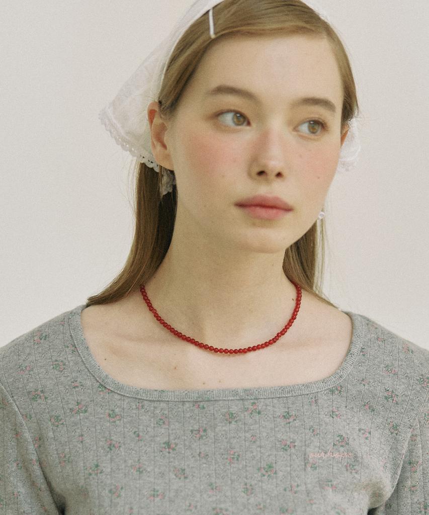 Ourhope Onyx Loose Necklace - Red