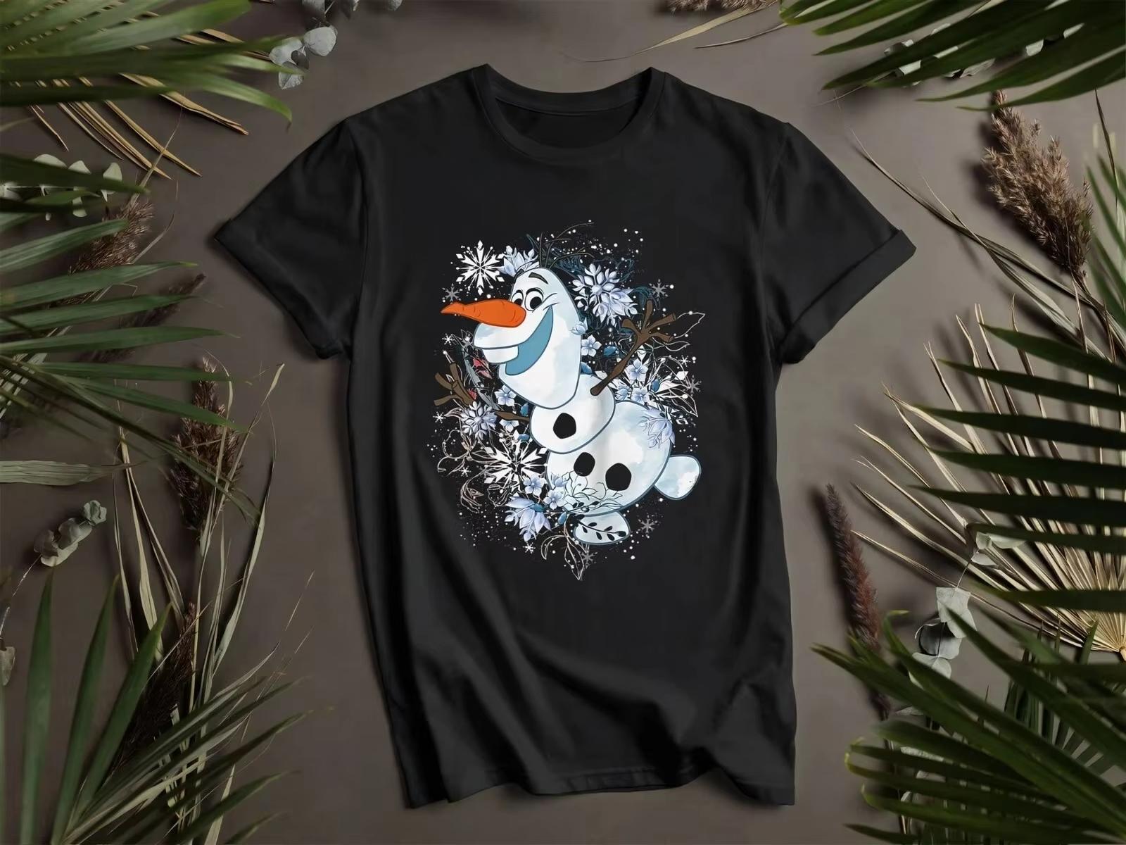 2025     Frozen Olaf Snowflakes Tshirt T Shirt Unisex Women Unisex Tshirt L