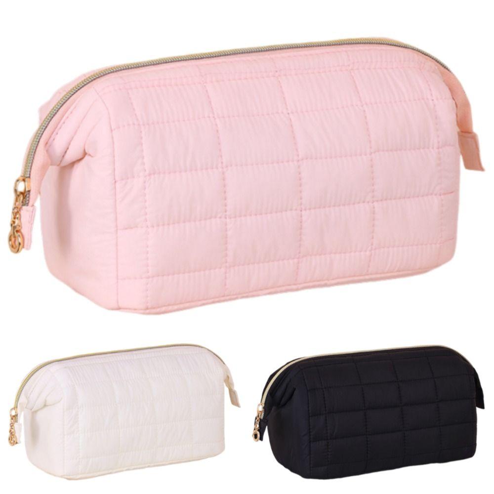 Solid Color Cosmetic Storage Bag Large Capacity Travel Toiletry Bag Women Makeup Bag Camping