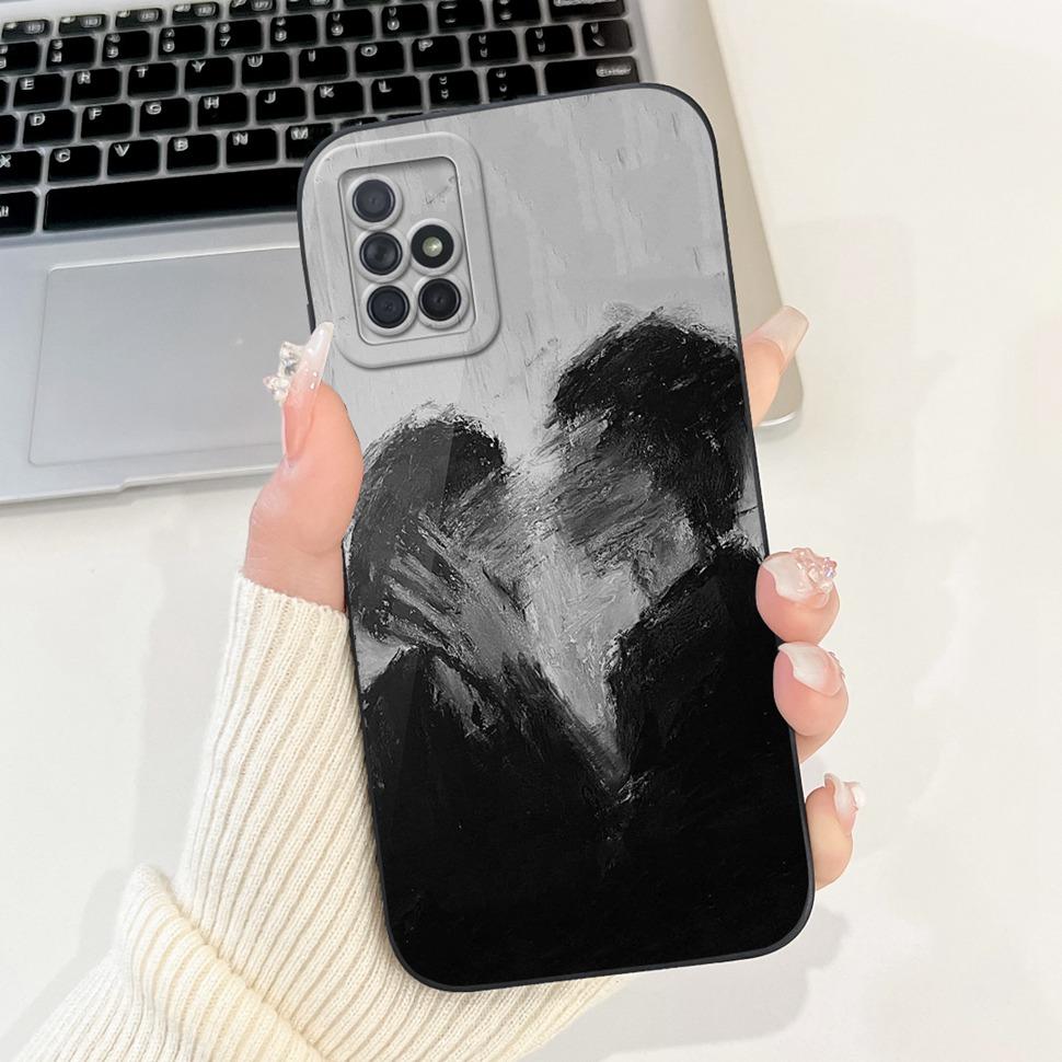 For Samsung Galaxy A71 Case Cute Panda Ultra Slim Soft TPU Back Cover Case For Samsung A71 A715F 4G Full Cellphone Phone Case