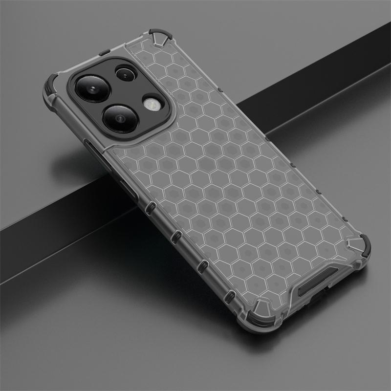 Transparent Phone Case For Redmi Note 13 4G Honeycomb Armor Back Case For Redmi Note13 4G Global Cover For Redmi Note 13 4G Case