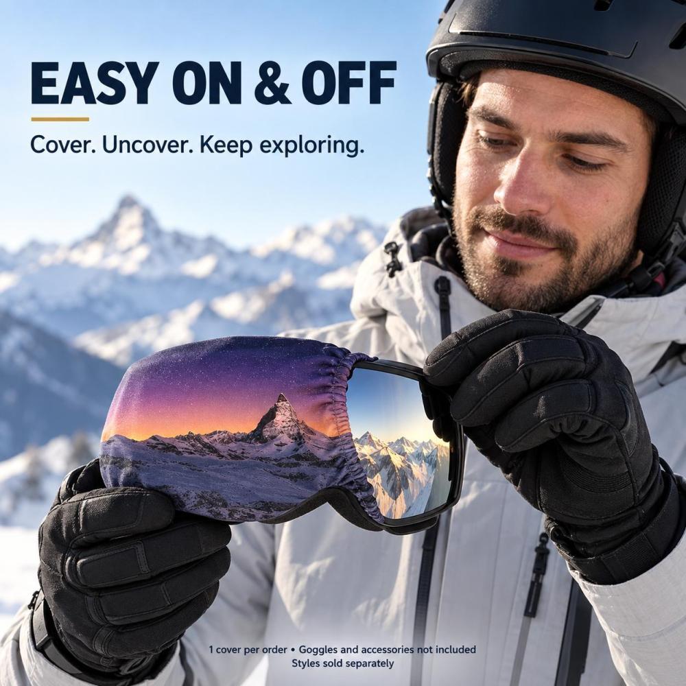 Xiaomi Winter Ski Snowboard Goggle Dust Cover Scenery Pattern Protective Lens Sleeve for Outdoor Winter Sports Accessories
