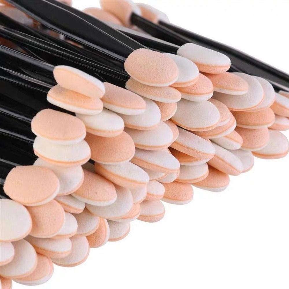 100PCS Disposable Eye Shadow Sponge Applicators Double-headed Eyeshadow Stick Beauty Makeup Tool