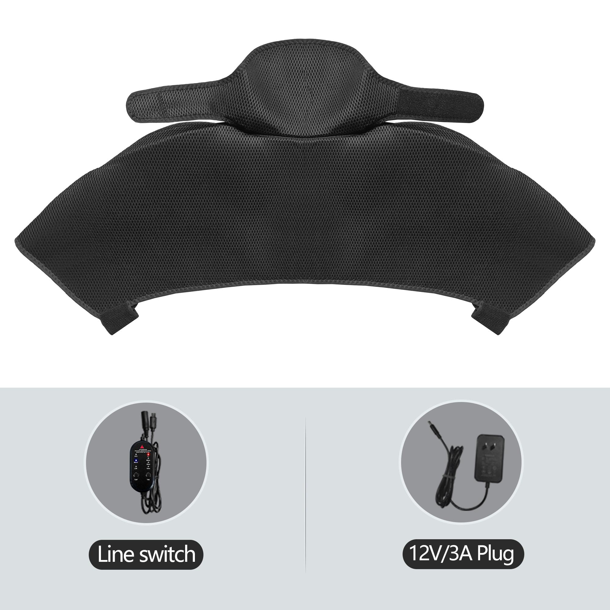 

Heated Shoulder Back Massager 3 Massage Heating Functions Fits Shoulders Neck Back Relieves Cervical Soreness Muscle Strains UK-Plug