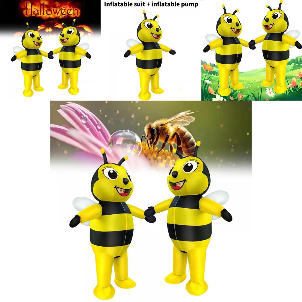 Festive Inflatable Bee Suit Made From Polyester For Themed Parties And Outdoor Celebrations