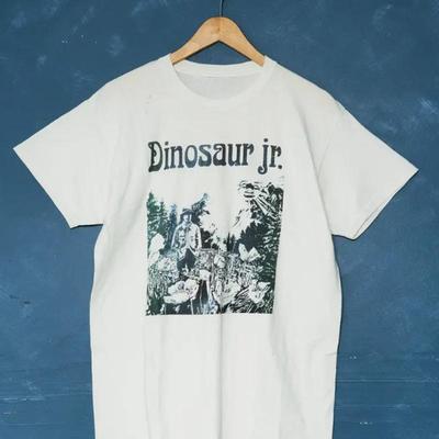 Dinosaur Jr Koszulka Lata 90 Bawełna Męska Biała Wszystkie Rozmiary