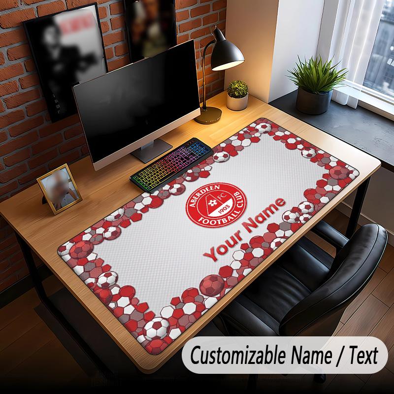 Large Mouse Pad Aberdeen FC Print Custom Name Text Desk Mat for Office Gaming