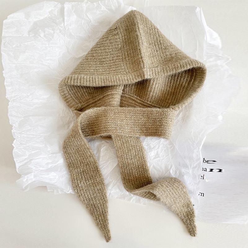 Autumn And Winter Balaclava Hat Children, Scarf One-Piece Hooded Shawl With Woolen Hat For Warmth, Ear Protection, And Neck Scarf