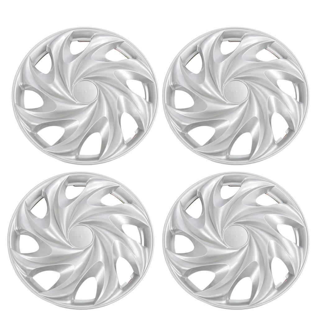 4 Pcs 14 Inch Wheel Hub Cap Universal Fit Silvery Wheel Hub Rim Cover for Cars Trucks Vans