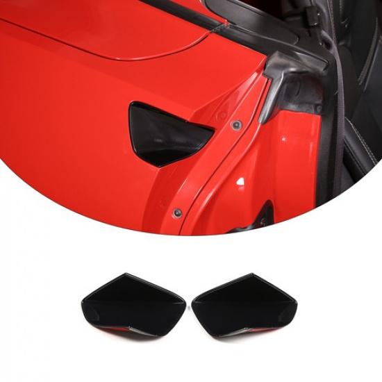 Glossy Black Exterior Door Handle Bowl Cover Trim for Corvette C7 2014-