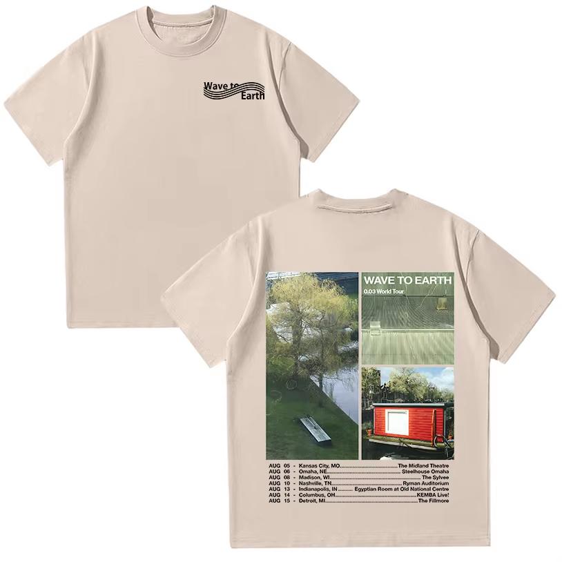2026 Wave To Earth 003 World Tour Tshirt Unisex Casual Oversized Tops Streetwear Fashion Women Men Cotton T Shirt Kpop Clothes