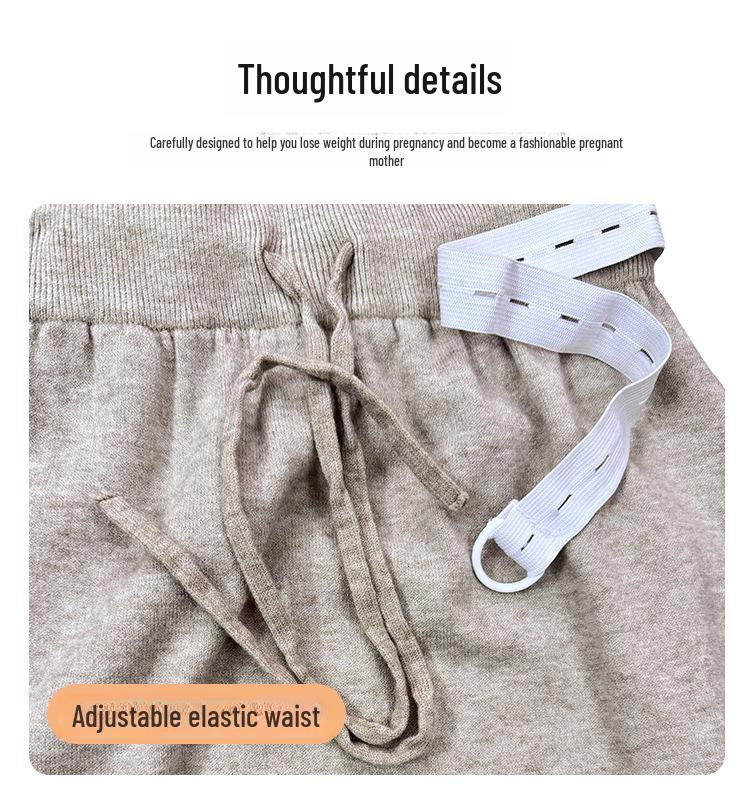 Tmall Quality Maternity Cashmere Knitted Autumn Skirt - Adjustable, Warm, and Comfortable