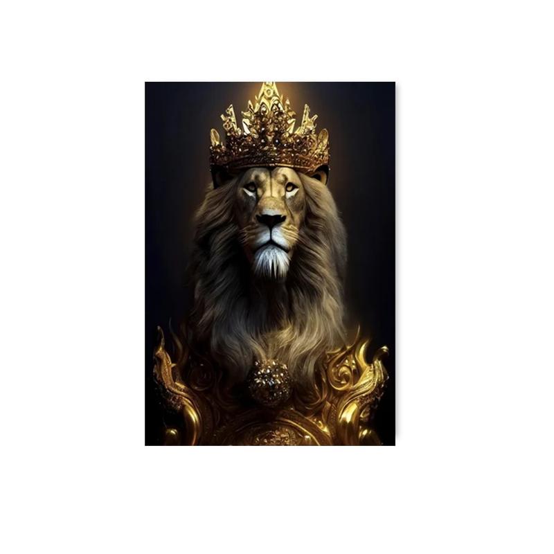 Abstract Animal Lion Canvas Poster Printing Modern Painting Wall Art Picture for Living Room Home Decoration Gift Cuadros