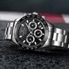 Men's Three-Eye Multi-Function Quartz Watch Waterproof Decorative Steel Band Casual Business