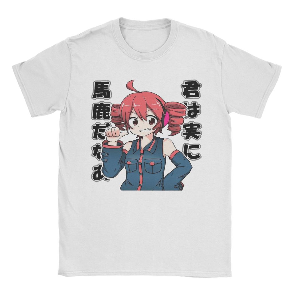 Unisex Unisexs Kasane Teto Cartoon Anime T-Shirt Virtuelle Idole 100% Baumwolle Oberteile Einzigartig Kurzarm Rundhals T-Shirts Geschenk T-Shirt