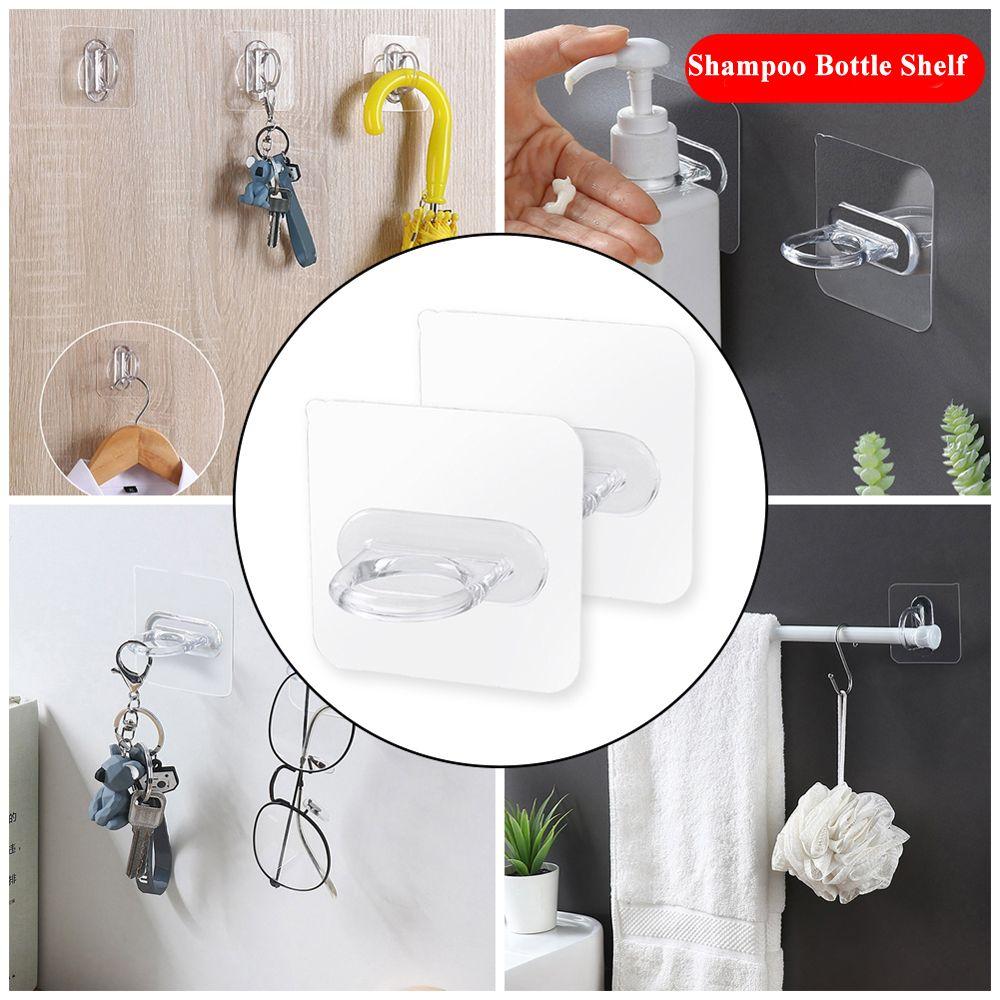 Accessories Wall Mounted Storage Hook Shampoo Bottle Shelf Liquid Soap Holder Shower Gel Organizer