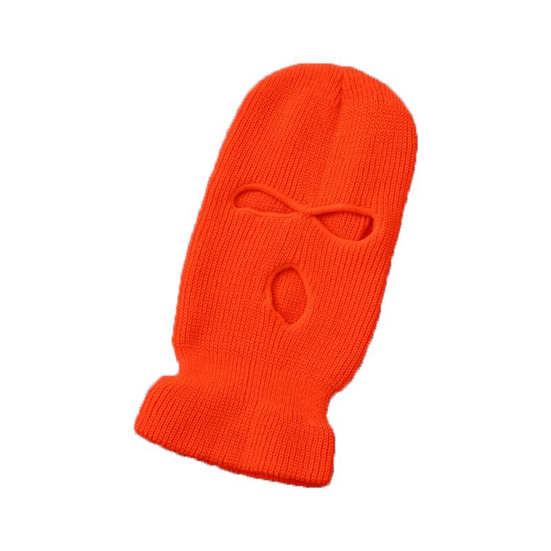 Updated Full Face Cover Three-hole Knitted Hat Men and Women Mask Beanies Hat Balaclava Army Tactical CS Winter Warm Biking Unisex Caps