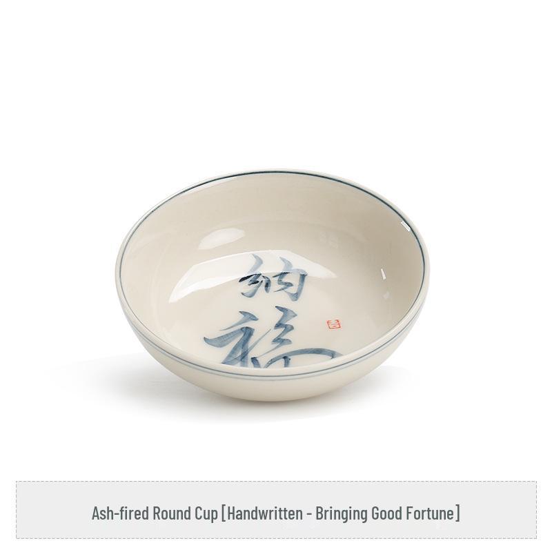 Hand-Painted Ceramic Tea Cup for Attracting Wealth and Blessings - Master Cup, Personal Single Cup Gift for Tea Tasting