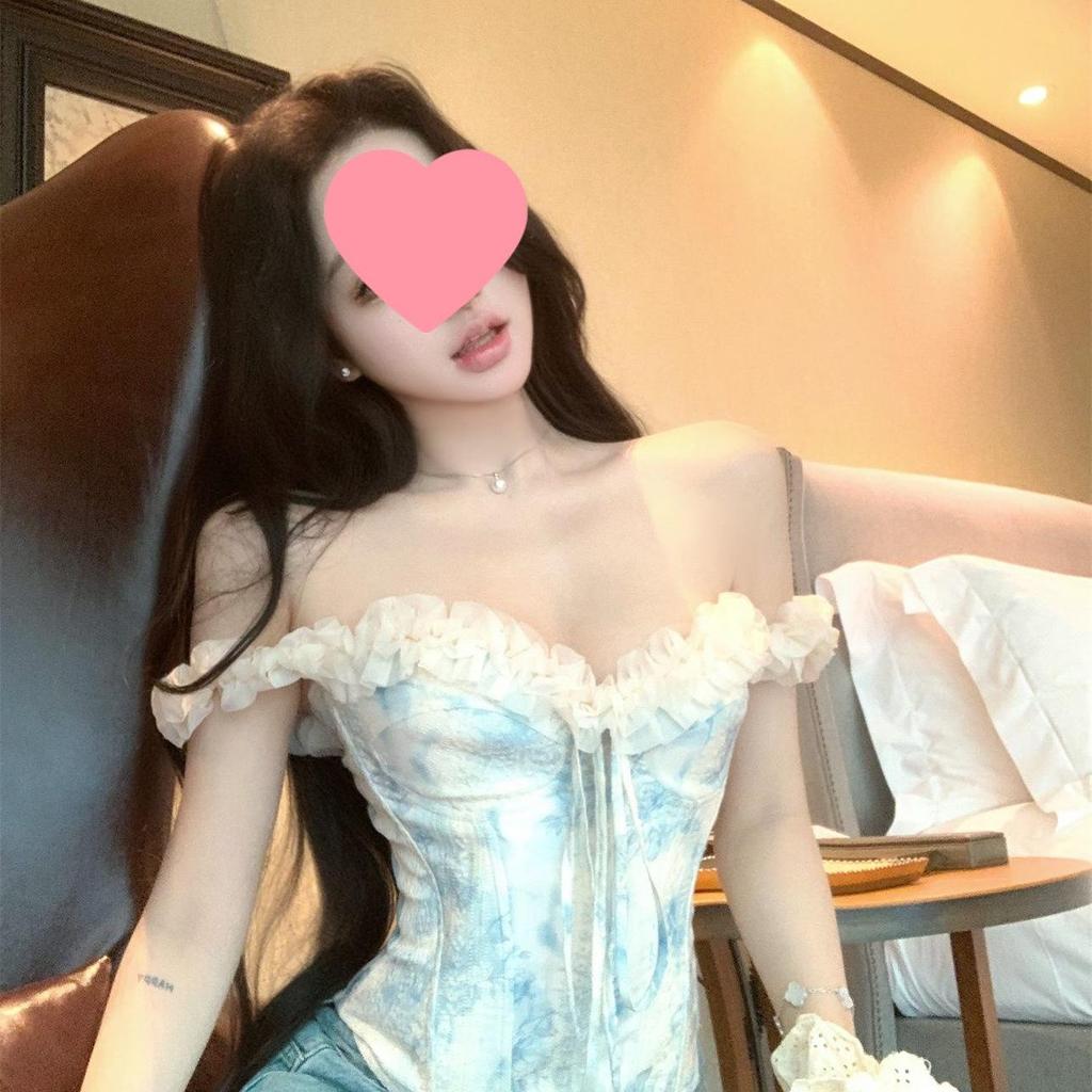 Women's Slim Fit Floral Off-Shoulder Bustier Top with Boning