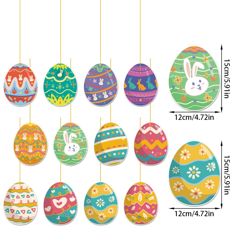 New Style, Easter Themed, Single-sided Paper, Easter Egg Decoration, Party Scene Arrangement, Decorative Pendant Supplies