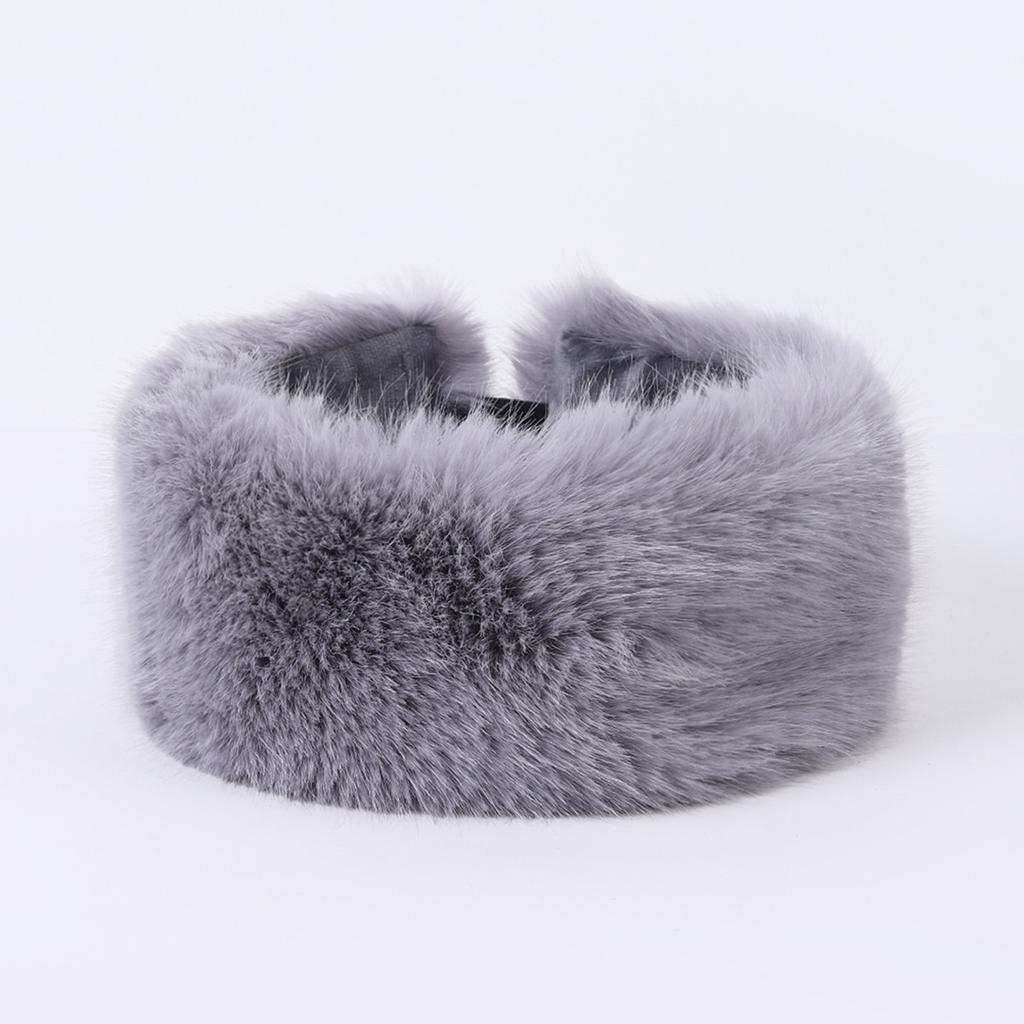 Autumn and Winter Imitation Fox Hair Thickened Fur Roofless Hat Thermal Ear Protection Hat Ring Headgear Headband Empty Top Hat