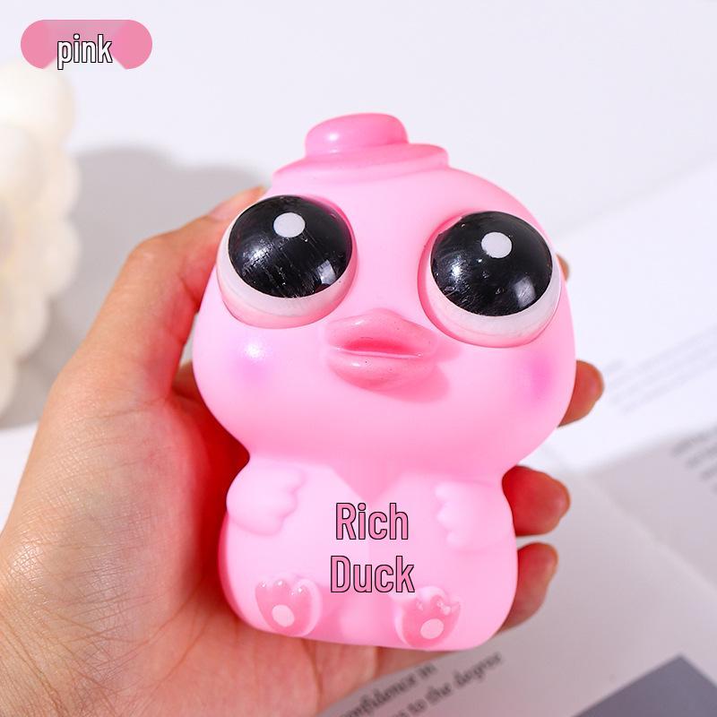 Creative Exploding Eye Yellow Duck Squeeze Toy - TikTok Viral Decompression Venting Toy