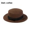 Summer Bowknot Visors Flat Brim Panama Sun Hat Straw Cap Beach Hat