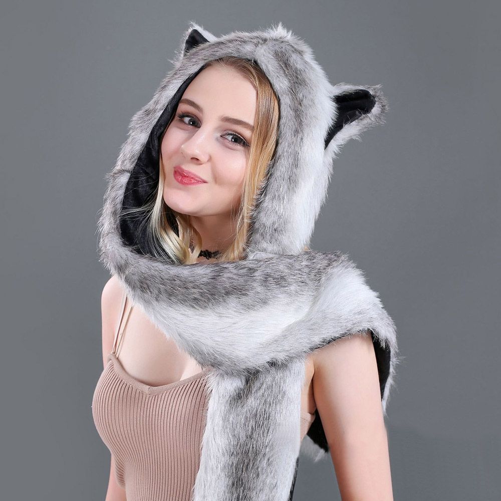 Warm Warm Earmuff  Hat 3 in1 Hat Scarf Set Winter Cap With Scarf Gloves  for Men Women