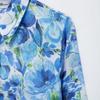 Kaslead New Arrival Women's Fashion Style Flower Print Stylish Temperament Long Sleeves Lapel Shirt 5029053