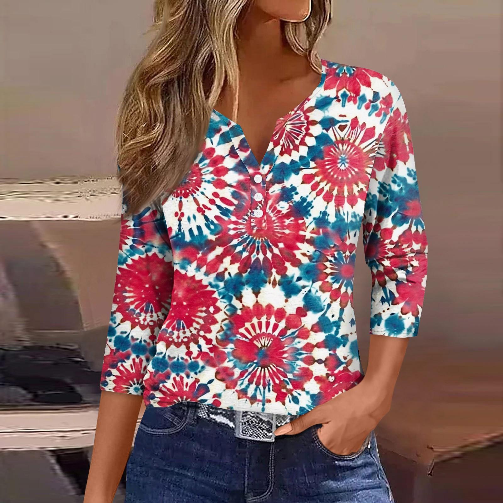 

Женская футболка с короткими рукавами и принтом «День независимости» S тёмно-синий