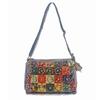 Bag Women'S Shoulder Bag Women'S Bag Casual Snake Pattern Flower Splicing Sheepskin Small Square Bag