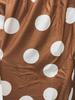 European American Style Off Shoulder Polka Dot Bohemian Maxi Dress