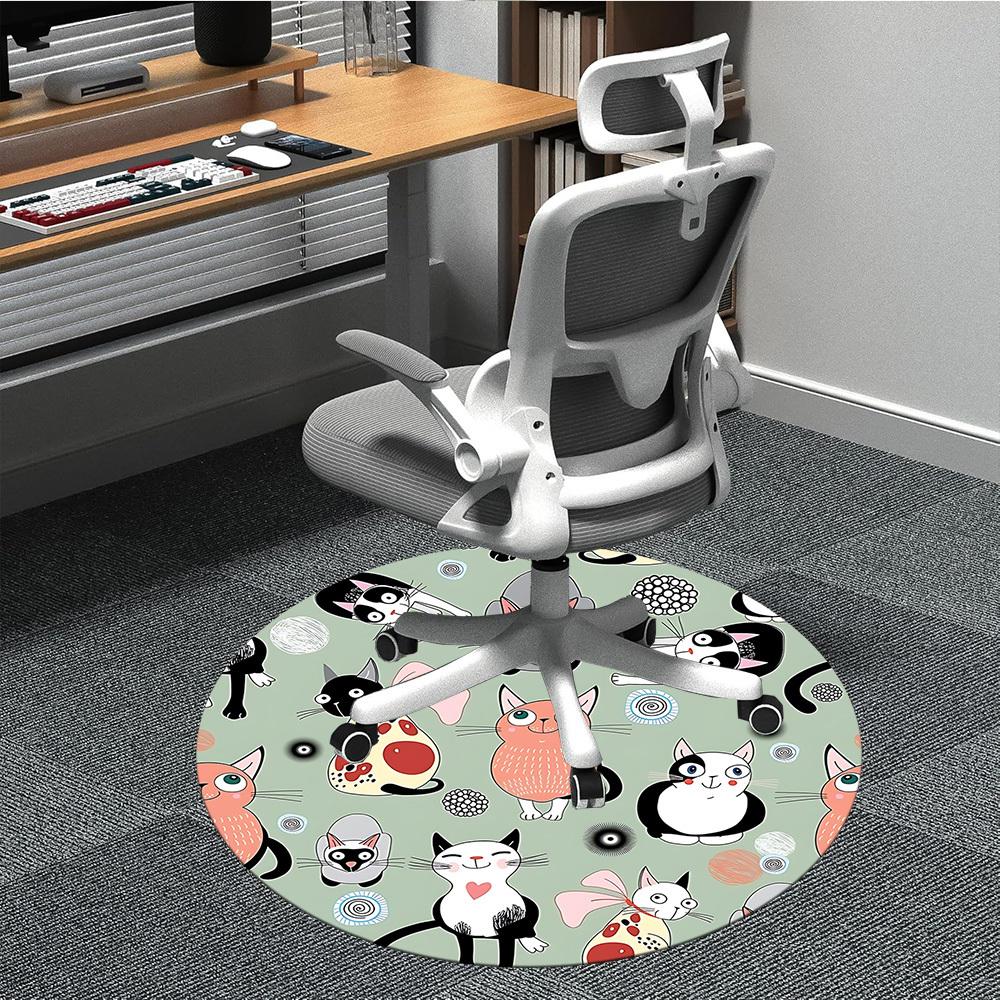 

1pc Cat Pattern Carpet for Office, Non-slip, Soft and Durable Office Rug, Perfect for Office yy260128053 80cm by 80cm