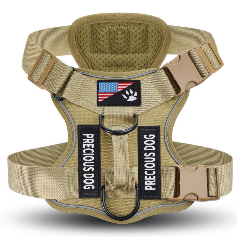 Large Dog Tactical Reflective Vest & Leash Combo
