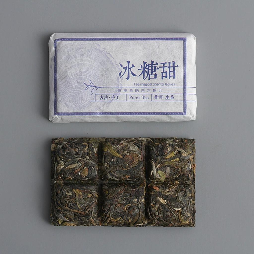 Yunnan Pu'er Tea Brick  Rock Sugar Sweet Big Tree Old Tree Raw Spring Tea 45g
