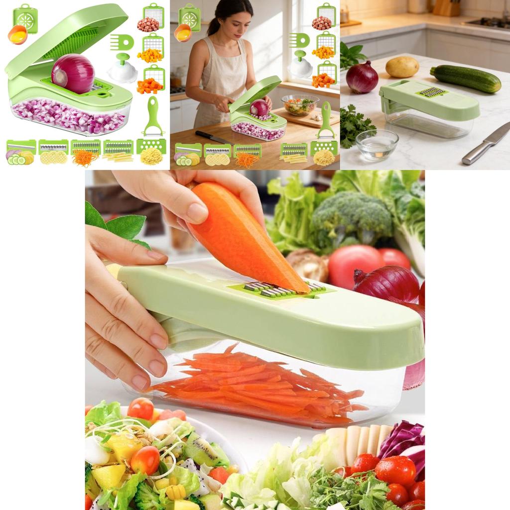 Multifuntional Vegetable Chopper With Stainless Steel Blades For Home Cooking And Meal Prep