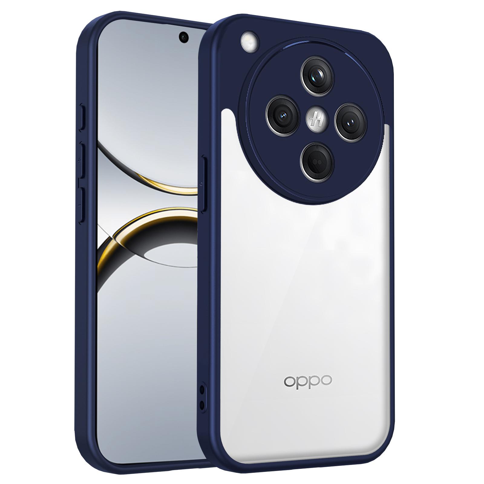 

Oppo Find X8 CPH2651 Case Air Cushion Shockproof Silicon Bumper Clear Matte Back Cover Hard Case for Oppo Find X8 FindX8 CPH2651 Pc + tpu&Oppo Find X8 синій