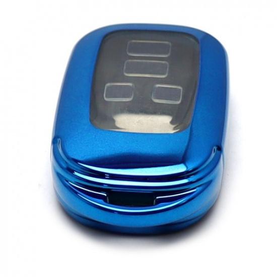 Blaue Vorder-/Rückseite Vollabdeckung TPU Schlüsselanhängerhülle für 22+ Honda Accord Civic CRV..
