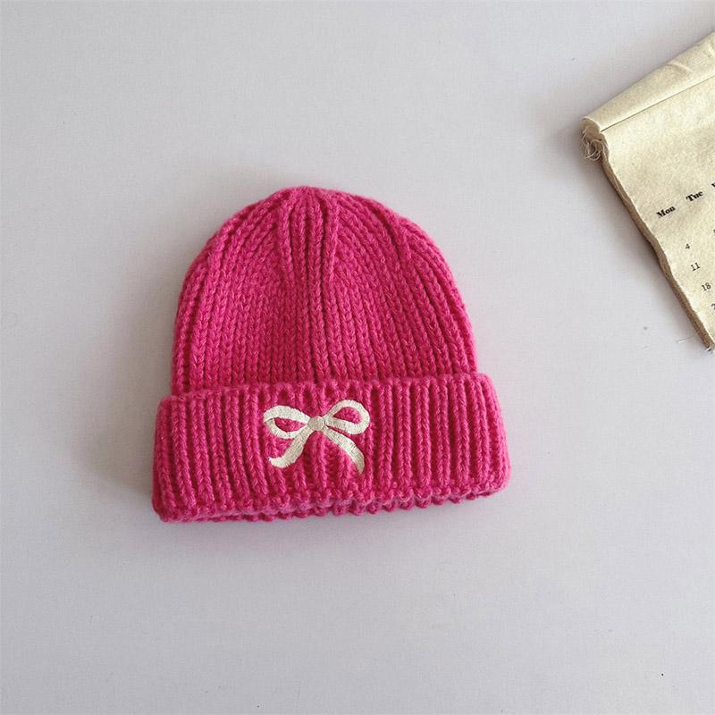 Korean Bowknot Baby Hat Winter Warm Knitted Baby Boys Girl Cap Beanies Soft Anti-Cold Infant Toddler Kids Hat Bonnet
