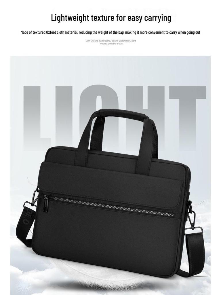 Men's Casual Oxford Multi-Layer Travel Briefcase - Large Capacity Laptop & Business Handbag