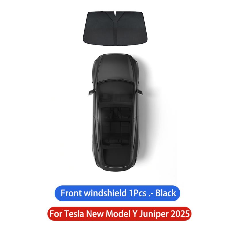 For Tesla ModelY Juniper2025 Sun Shade Front Rear Side Window Sunshade Windshield Sun Visor Outdoor Camping Interior Accessories