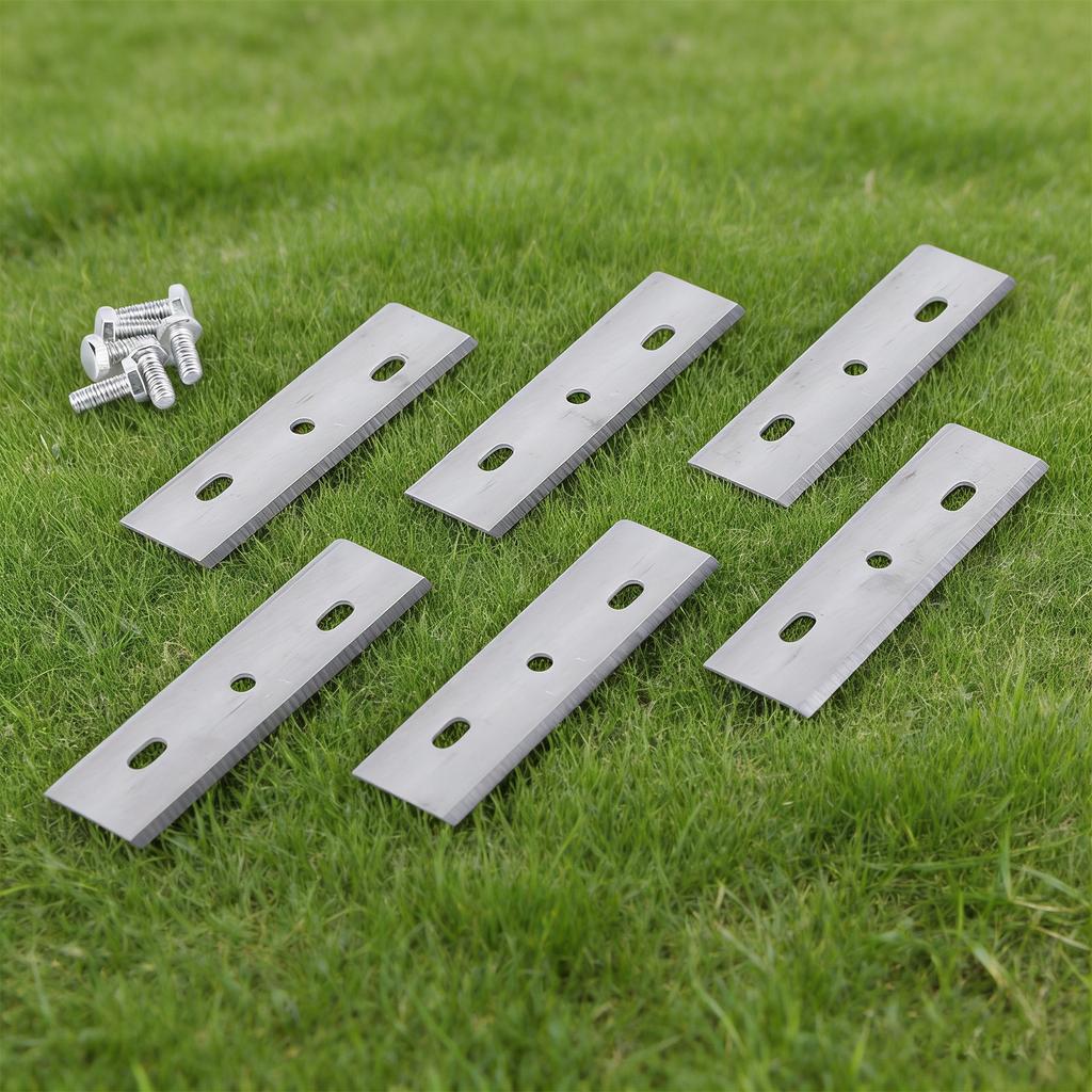 6 Pack Lawn Mower Blades with Screws Accessories Replacement Robotic Mower Blades Compatible for ALKO Robolinho Lawn Mowers