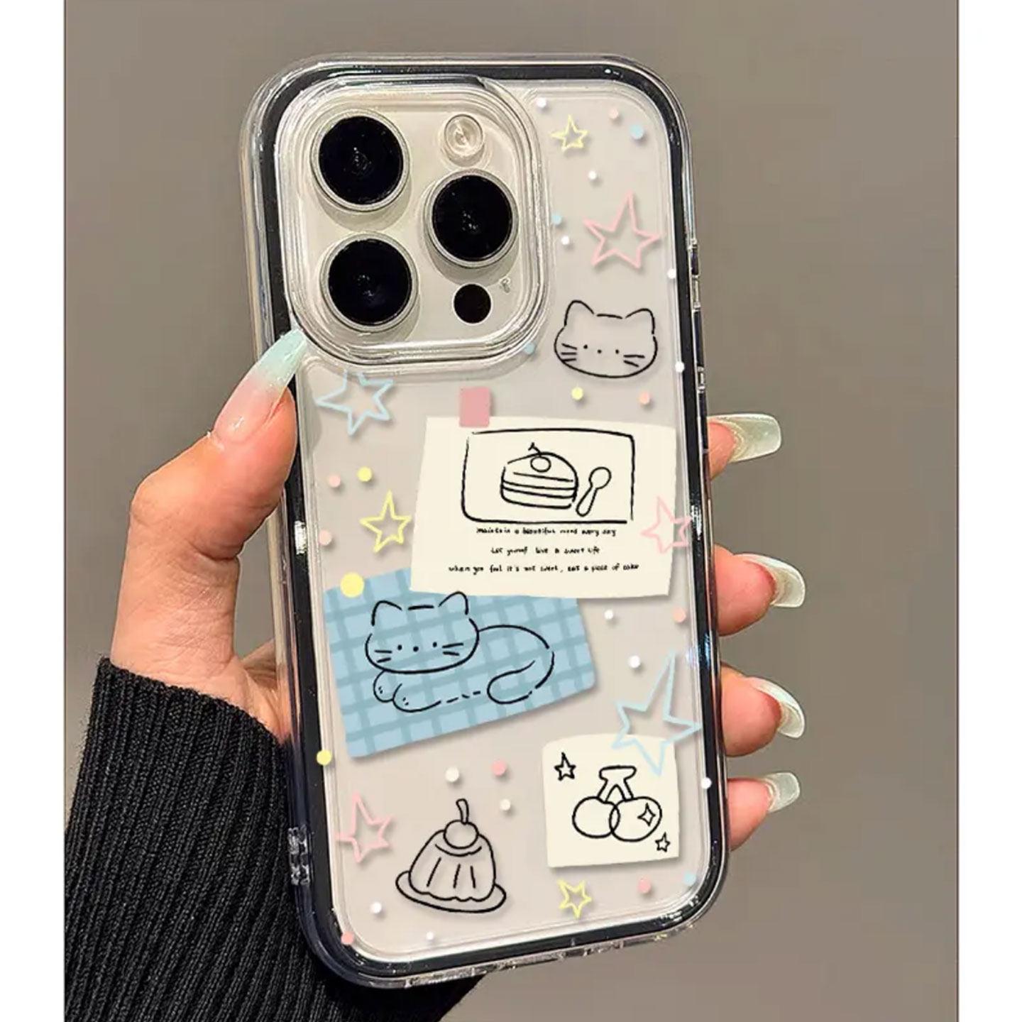 

Little Cat Sticker for Apple iPhone 17/16 Pro Max Case - High-End Feel, 14 Pro Max Hot Selling, Fits 13 Pro Apple 13PRO MAX