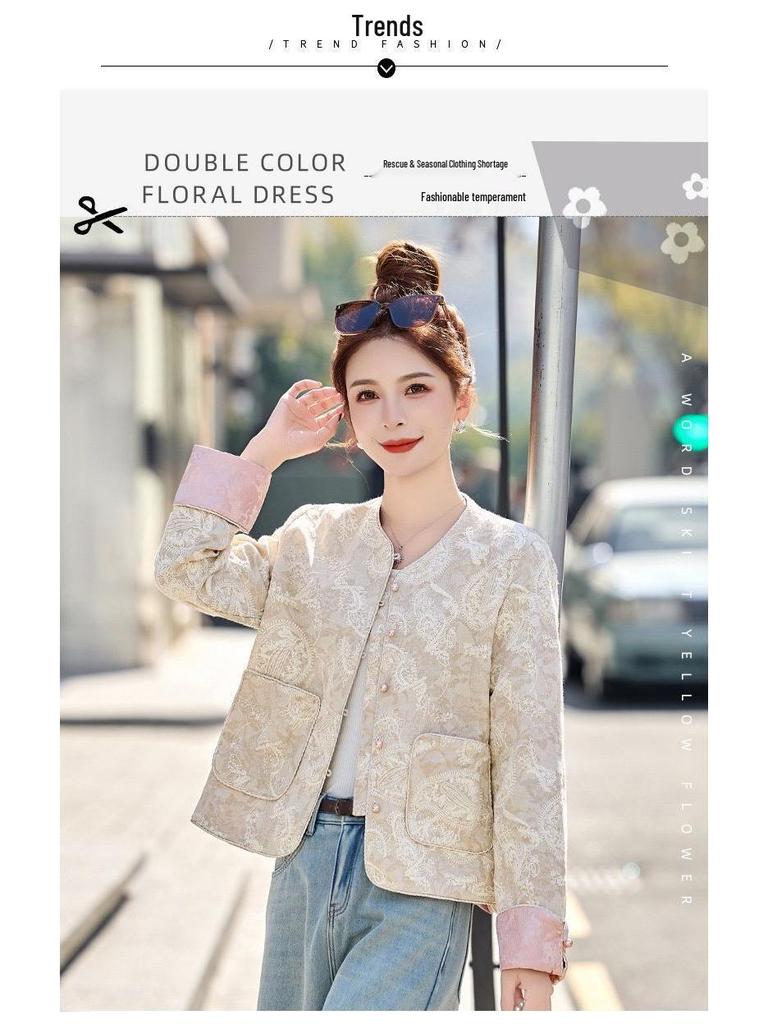 Women's 2025 Spring/Autumn Elegant Slimming Short Tang Style Jacket